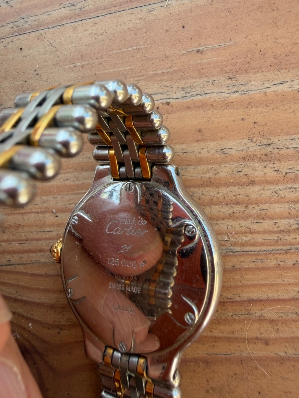 Cartier Watch stainless sapphire - Picture 4 of 5
